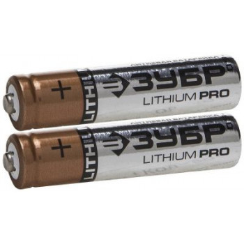 Батарейки литиевые AAA "Lithium PRO" 59201-2C ЗУБР